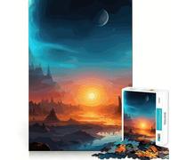 Rompecabezas de 1000 Piezas de montañas y Planetas para Adultos Desarrolla la Capacidad Mental Tiempo de Juego Bordes precisos (38x52cm)
