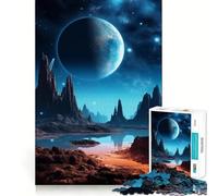 Rompecabezas de 1000 Piezas de montañas y Planetas para Adultos Juguete para concentrarse y ejercitar la Mente Divertido y silencioso Bordes Ajustados Artículo de Santa Claus (50x75cm)
