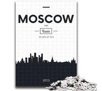 Rompecabezas de 1000 Piezas de Moscú, Rusia, para Adultos, Regalo, Juego desafiante y Familiar, interacción Entre Padres e Hijos, 1000 Piezas (26x38cm)