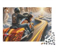 Rompecabezas de 1000 Piezas de Motocicleta Angel Road, Camino Celestial, para Adultos, Juegos educativos, Hermosa decoración, difícil, desafiante, para Hombres y Mujeres, cumpleaños, 52x38cm