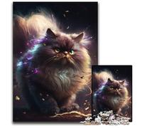 Rompecabezas de 1000 Piezas de Nebulosa de Gato Persa para Adultos, Rompecabezas de Madera, Juego Interactivo Familiar, decoración del hogar, Regalo de desafío Mental, 50x75cm/19,68x29,52 Pulgadas
