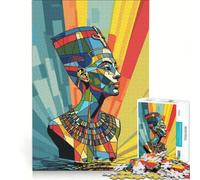 Rompecabezas de 1000 Piezas de Nefertiti Reina de Egipto Juego Interactivo Regalo de cumpleaños cumpleaños y Navidad 38x26cm