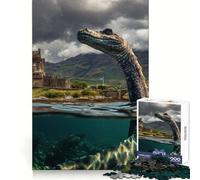 Rompecabezas de 1000 Piezas de Nessie de Eilean Donan para Adolescentes, Juguete para el hogar, Actividad con Bordes precisos, Lista de Deseos de Papá Noel (50x75cm)