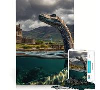 Rompecabezas de 1000 Piezas de Nessie de Eilean Donan para Adolescentes, Juguete para el hogar, Actividad con Bordes precisos, Lista de Deseos de Papá Noel (50x75cm)