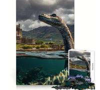 Rompecabezas de 1000 Piezas de Nessie de Eilean Donan para Adultos, Modelo Jigsaw Recall Upgrade Quiet Calm Clear Cut Premium Gift (38x26cm)