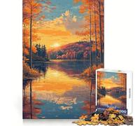 Rompecabezas de 1000 Piezas de New Jersey para Adultos, actualización Jigsaw Recall, Quiet Calm Clear Cut, Regalo Premium (50x75cm)