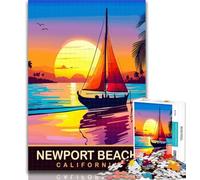 Rompecabezas de 1000 Piezas de Newport Beach Rompecabezas de 1000 Piezas para Adultos Regalos, Juguetes educativos de Aprendizaje Decoración única para el hogar y Regalos 75x50cm