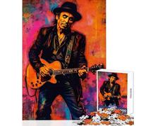 Rompecabezas de 1000 Piezas de Nils Lofgren Arte Abstracto Juguete para decoración de Pared Gran Regalo para Juegos Juego práctico con póster a Juego y Hoja de Trivia tamaño 38x26cm