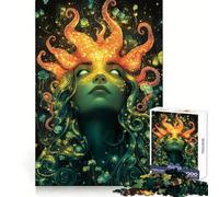 Rompecabezas de 1000 Piezas de NINFA Marina con Corona de Pulpo para Adultos Rompecabezas Mental Arte para la Calma Mental (38x52cm)