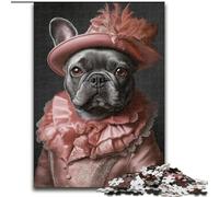 Rompecabezas de 1000 Piezas de Noble Pug para Adultos y Adolescentes, a Partir de 14 años Decoración de Pared cumpleaños y Navidad (26x38cm)