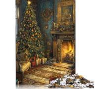 Rompecabezas de 1000 Piezas de Nochebuena, Ideal para Pintar, Rompecabezas de dificultad Alta, Juegos educativos, Juguetes, (38 x 26 cm)