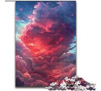 Rompecabezas de 1000 Piezas de Nubes de Amor de Colores de Madera, Divertido Rompecabezas para Hacer en casa, 50x75cm, Ideal para Adolescentes, Fiestas