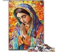 Rompecabezas de 1000 Piezas de Nuestra Señora de Guadalupe en oración para Adultos y Adolescentes Juego desafiante Cada Pieza es única Diversión Familiar desafiante (50x75cm)