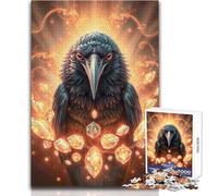 Rompecabezas de 1000 Piezas de Opal Raven Stonimal, Juego Educativo de concentración, conmovedorTamaño: 38x52cm