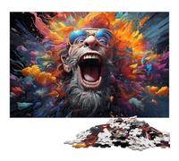 Rompecabezas de 1000 Piezas de orangután de fantasía Colorido para Adultos, Rompecabezas de Madera, decoración Familiar, 1000 Piezas (75 x 50 cm)