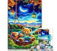 Rompecabezas de 1000 Piezas de Oso de Peluche durmiendo para Adultos Entrena tu Cerebro y Tus Manos Regalos para Amigos y Familiares (50x75cm)