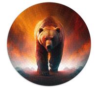 Rompecabezas de 1000 Piezas de Oso Pardo de cartón para Adultos, decoración del hogar, cumpleaños, festividades y Regalos, 67,5 x 67,5 cm