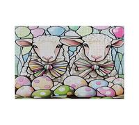 Rompecabezas de 1000 piezas de ovejas de primavera y Pascua para adultos, rompecabezas de madera de animales con huevos de vidrieras, divertidas decoraciones de patrón divertido para entretenimiento