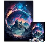 Rompecabezas de 1000 Piezas de Paisaje de Planeta de fantasía, Ideal para Adultos, decoración DIY, desafío Mental, 50x75cm/19,68x29,52 Pulgadas