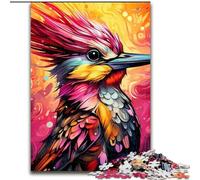 Rompecabezas de 1000 Piezas de pájaro Carpintero Colorido para Adultos, tamaño 26x38cm, Juego Decorativo de Bricolaje Que desafía el Cerebro, Juguete Interactivo Familiar.