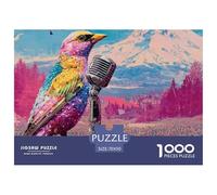 Rompecabezas de 1000 Piezas de pájaro, Hermoso pajarito para Adultos, Juego Educativo, decoración del hogar, Regalos de cumpleaños difíciles y desafiantes, 70 x 50 cm/1000 Piezas