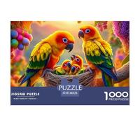 Rompecabezas de 1000 Piezas de pájaro, Hermoso pajarito para Adultos, Juegos educativos, decoración del hogar, difícil, desafiante, cumpleaños Masculino y Femenino, 38 x 26 cm/1000 Piezas, Regalos