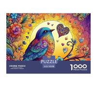 Rompecabezas de 1000 Piezas de pájaro, Hermoso pajarito para Juegos educativos para Adultos, decoración del hogar, desafío, Alta dificultad, Regalos de cumpleaños, 52 x 38 cm/1000 Piezas