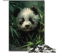 Rompecabezas de 1000 Piezas de Panda en el Bosque de bambú, Rompecabezas difíciles para Adultos, 26x38cm, reuniones Familiares, cumpleaños y Vacaciones