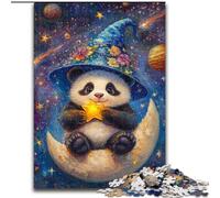 Rompecabezas de 1000 Piezas de Panda Mago de Dibujos Animados para Adolescentes, Ideal para familias y para Disfrutar en casa, cumpleaños o de Viaje (tamaño 50x75cm)