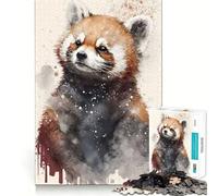 Rompecabezas de 1000 Piezas de Panda Rojo Salvaje para Adolescentes Estimula la Mente Divertido Cierre Seguro Sin Piezas Sueltas Una Forma entretenida de Pasar el Tiempo Libre (38x26cm)