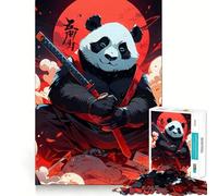 Rompecabezas de 1000 Piezas de Panda Samurái con Katana para Adultos Juguete Intelectual Relajante y Divertido Corte preciso (38x26cm)