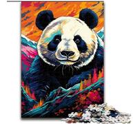 Rompecabezas de 1000 Piezas de Pandas de Colores, Ideal para Adultos, Ideal para cumpleaños, Navidad, Halloween (tamaño 50x75cm)