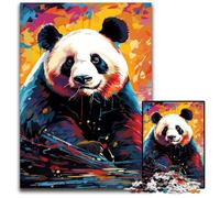 Rompecabezas de 1000 Piezas de Pandas de Colores para Adultos, Ideal para Decorar, desafío Mental, Regalo para Adultos y familias, 50x75cm/19,68x29,52 Pulgadas.