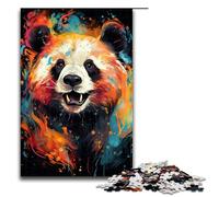 Rompecabezas de 1000 Piezas de Pandas psicodélicos Coloridos Adultos Ideal para Navidad con Papá Noel Ideal para Adolescentes a Partir de 14 años 1000 Piezas (75 x 50 cm)