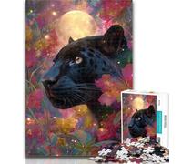 Rompecabezas de 1000 Piezas de Pantera Negra para Adultos y Adolescentes, Juguetes educativos, Juegos antiestrés, colección de Artistas, Bellas Artes, 50x75cm