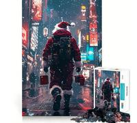 Rompecabezas de 1000 Piezas de Papá Noel en un Paisaje Urbano para Adultos Fortalece la Memoria, Alivia el estrés y es una Sorpresa de cumpleaños (38x26cm)