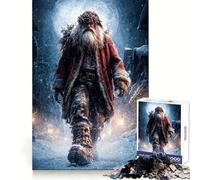 Rompecabezas de 1000 Piezas de Papá Noel paseando por un Pueblo nevado para Adultos Fortalece la Memoria, Calma la Mente, cálida Sorpresa (50x75cm)