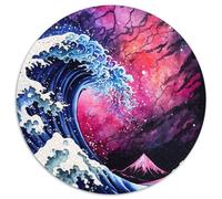 Rompecabezas de 1000 Piezas de Papel con Ondas de Estilo japonés Un desafiante Rompecabezas DIY para entusiastas, Relajarse (67,5x67,5cm)