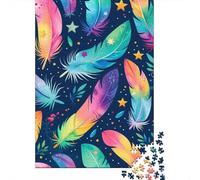 Rompecabezas de 1000 Piezas de Papel con Plumas para Adultos, Rompecabezas Rectangular Creativo, Juego de desafío para el Cerebro, 1000 Piezas (38 x 26 cm)