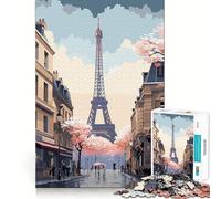 Rompecabezas de 1000 Piezas de París, Francia, para Adultos y Adolescentes Juguete de lógica para Relajarse Corte de precisión Regalo Ideal (50x75cm)