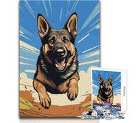 Rompecabezas de 1000 Piezas de Pastor alemán para Adolescentes, Juego Interactivo de Pensamiento lógico, Regalo Ideal para Ocasiones memorables, tamaño 38x52cm