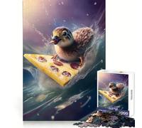 Rompecabezas de 1000 Piezas de patitos surfistas para Adolescentes Puzzle Wise Think Toy Simple Fun Tight Cut Santa Wish Pick 38x26cm