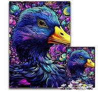 Rompecabezas de 1000 Piezas de Pato Morado Colorido, Adultos,un desafiante Rompecabezas para Adolescentes,un Divertido Juego Interactivo para Toda la Familia,26x38cm