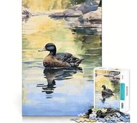 Rompecabezas de 1000 Piezas de Pato Negro Americano Juego cognitivo Divertido Componentes Resistentes y de fácil Limpieza Momento de Tranquilidad y Ejercicio Mental en casa (38x52cm)