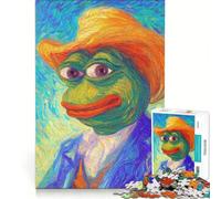 Rompecabezas de 1000 Piezas de Pepe la Rana al Estilo Van Gogh Juego de ingenio para Relajarse intelectualmente Regalo de cumpleaños Regalos 38x52cm