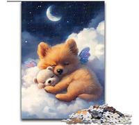 Rompecabezas de 1000 Piezas de Perro bebé cósmico Colorido,Rompecabezas Imposible para Adultos,tamaño 50x75cm,relajación y desafío,Arte Colorido para decoración del hogar,Regalo Ideal para Amigos.