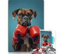 Rompecabezas de 1000 Piezas de Perro Boxeador, Juguete Educativo Intelectual descompresor, Juego Educativo para cumpleaños y Navidad (75x50cm)
