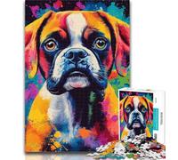 Rompecabezas de 1000 Piezas de Perro bóxer para Adolescentes, 1000 Piezas, Juego Familiar para aliviar el estrés, desafío difícil, Regalo de Amigo Secreto, 26x38cm