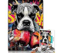 Rompecabezas de 1000 Piezas de Perro bóxer para Adultos y Adolescentes Un Juego desafiante y Divertido para Toda la Familia Cada Pieza es única 38x26cm