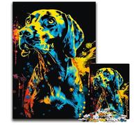 Rompecabezas de 1000 Piezas de Perro Braco alemán de Pelo Corto. Rompecabezas difícil para Adultos Navidad, Halloween, Pascua y Año Nuevo. 50x75cm/19,68x29,52 Pulgadas.